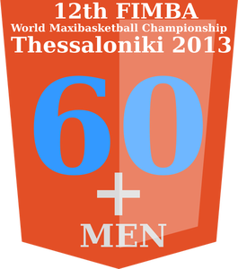 60 + FIMBA Campionatul logo-ul ideea de desen vector