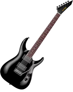 Bass-Gitarre mit sechs Saiten-Vektor-Bild