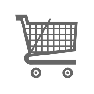 Supermarket trolley vector sign