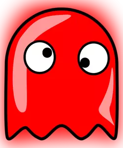 Immagine vettoriale di icona fantasma rosso