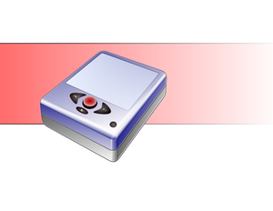 Vektör küçük resim, mavi bir MP3 player