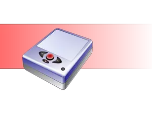Image clipart vectoriel d'un lecteur MP3 bleu