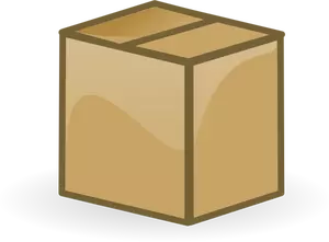 Vectorillustratie van gesloten bruine kartonnen doos