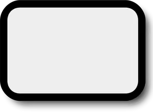 Botão branco rectangular com gráficos vetoriais de moldura preta grossa