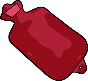 Roter Wärmflasche
