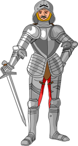 Cavaliere medioevale in armatura