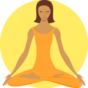 Clipart vetorial de praticante de ioga