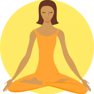 Vector illustraties van yoga beoefenaar