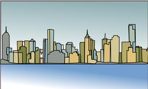 Melbourne Skyline-Vektor-illustration