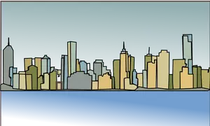 Ilustracja wektorowa panoramę Melbourne