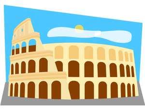 Colosseum in Rome vector illustration