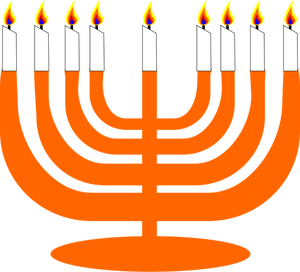 Imaginea vectorială Menorah pentru Hanuka