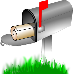 Vector drawing of outdoor home mailbox