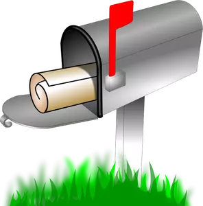 Vector drawing of outdoor home mailbox