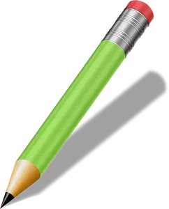 Scherpe groene potlood vector illustraties