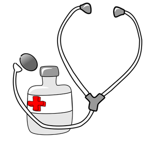 Medicina e un vettore di stetoscopio