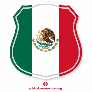 Mexican flag crest emblem