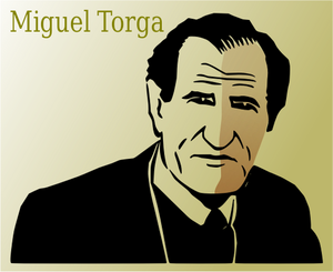 Vector graphics of portrait of Miguel Torga