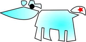 Vacă de desen vector abstract
