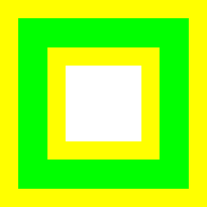 Image vectorielle carré vert et jaune