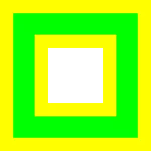Gambar vektor persegi hijau dan kuning