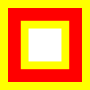Imagine vectorială pătrat roşu şi galben