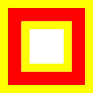 Red and yellow square vector image
