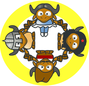 GNU Circle vector image