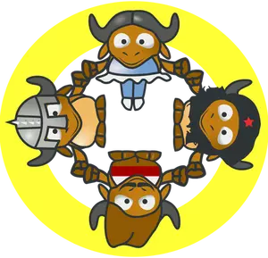GNU lingkaran vektor gambar