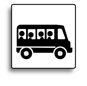 Bus verkeersbord vector afbeelding