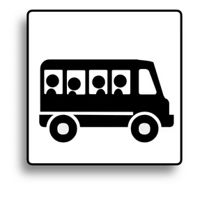 Bus-Straßenschild Vektor-Bild