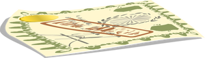 Grafica vettoriale di carta verde e giallo mappa