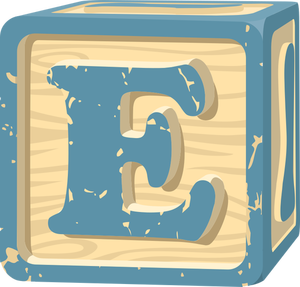 E letter block