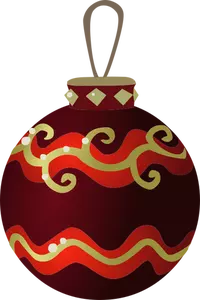 Illustrazione vettoriale di palla albero di Natale colorato