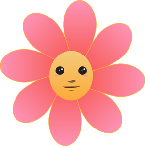 Illustratie van glimlachend bloem