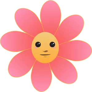 Illustrasjon av smilende blomst