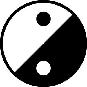 Sederhana ikon Yin Yang