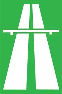 Vector de dibujo de entrada a autopista sección roadsign