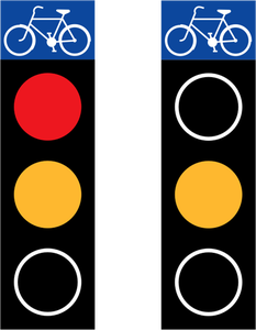 Vector graphics of bike traffic lights