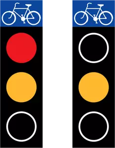 Vector graphics of bike traffic lights