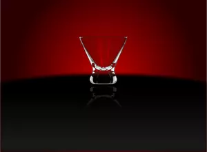Vector image of cocktail glass