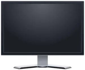 Pantalla plana LCD monitor frontview vector de la imagen