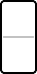 Clipart vetorial da telha de dominó vazio