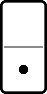 Vektorbild av domino kakel med en prick