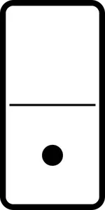 Vektorikuva domino-laatasta, jossa on yksi piste