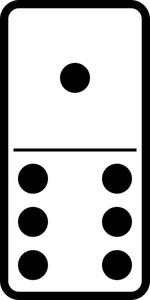 Domino 1-6 vektör grafiklerini döşemek