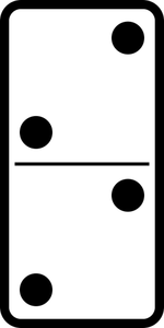 Domino-ruudun kaksoisolento kaksi vektorikuvaa