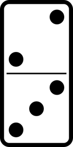Domino tile 2-3 vector image