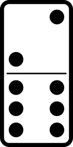 Domino tegel 2-6 vector afbeelding