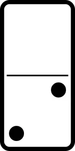 Domino fliser med to prikker
